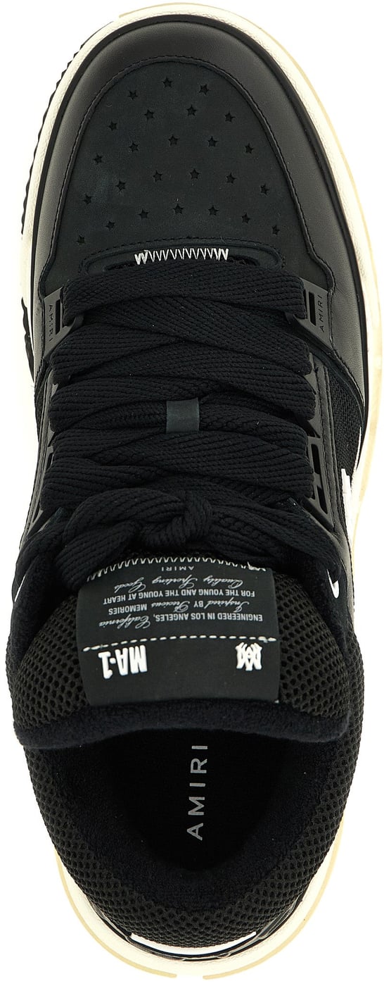 Amiri Black Calfskin Athletic Sneakers