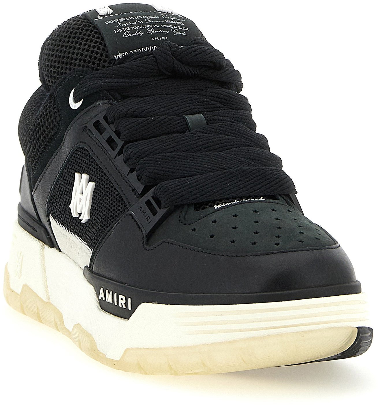 Amiri Black Calfskin Athletic Sneakers