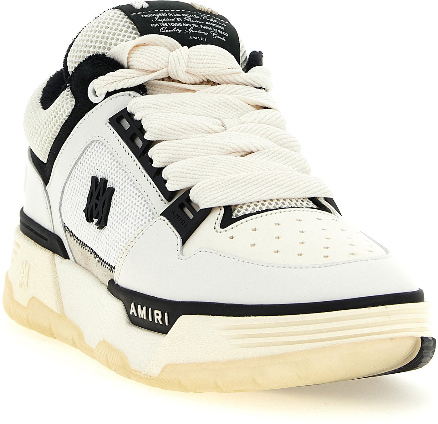 Amiri Bicolor Calfskin Athletic Sneakers