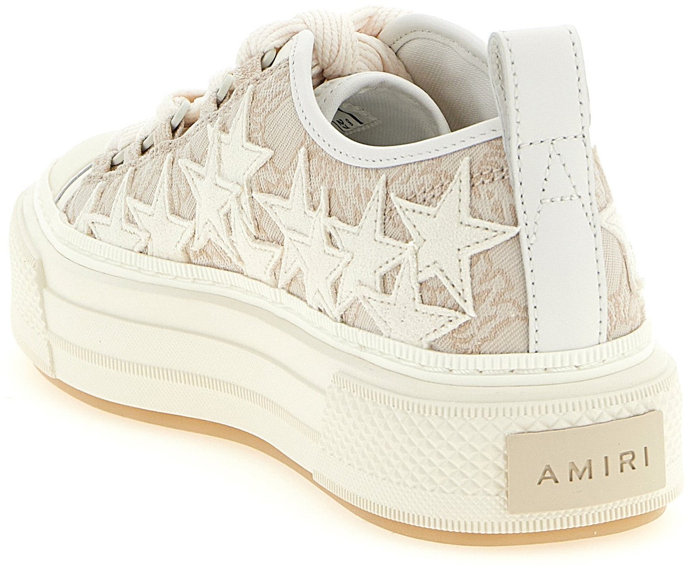 Amiri Beige Polyester Low Top Sneakers