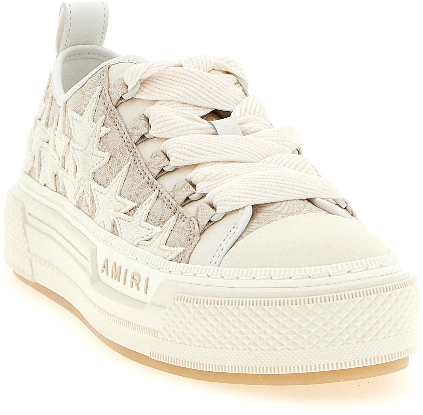 Amiri Beige Polyester Low Top Sneakers