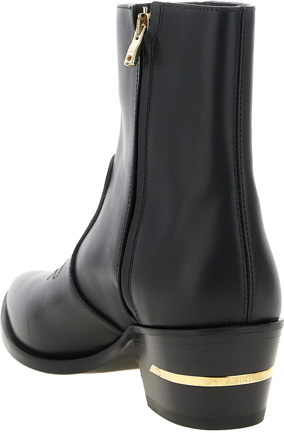 Amiri Black Calfskin Ankle Boots