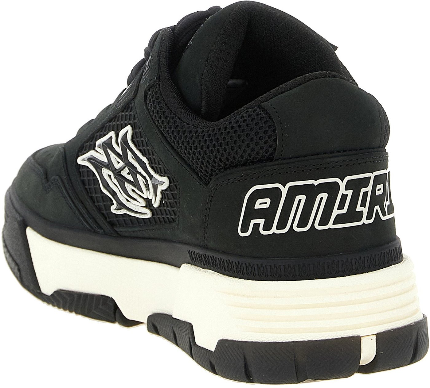 Black Mesh Upper Logo Sneakers