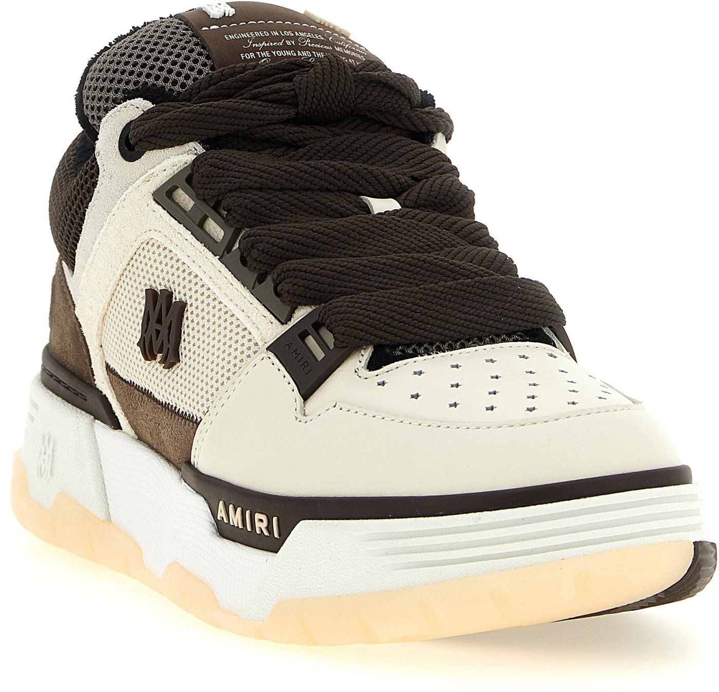 Amiri Brown Calfskin Chunky Sneakers