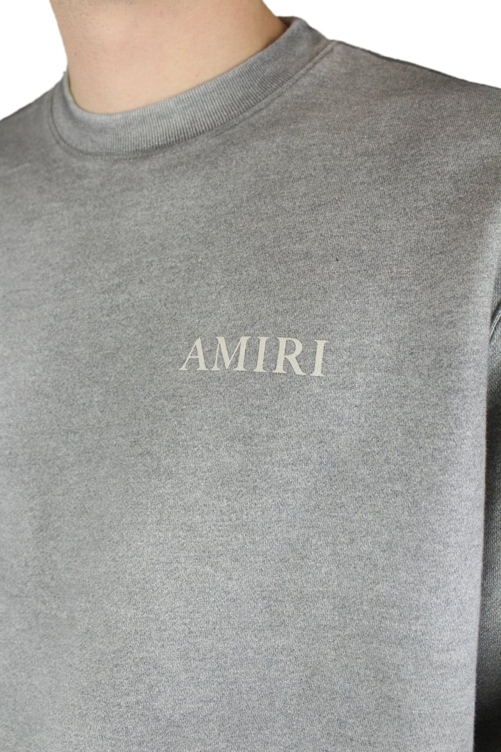 Amiri Aged Puff Logo Crewneck 'Grijs'
