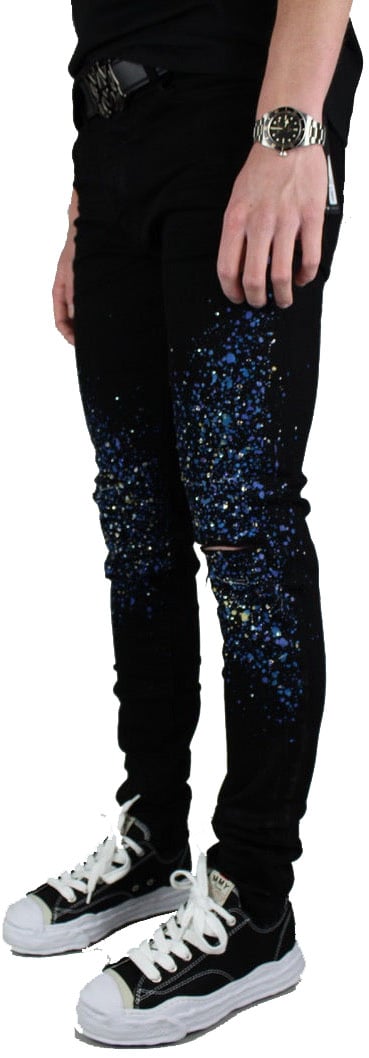 Amiri Crystal Painter Jean 'Zwart'