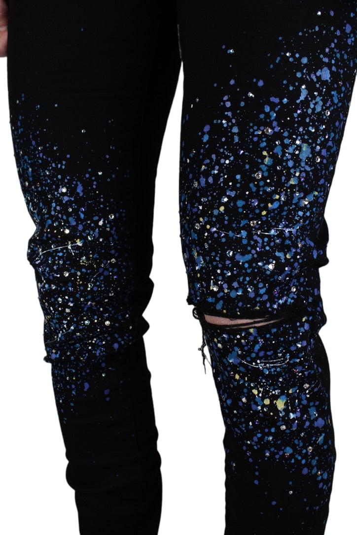 Amiri Crystal Painter Jean 'Zwart'