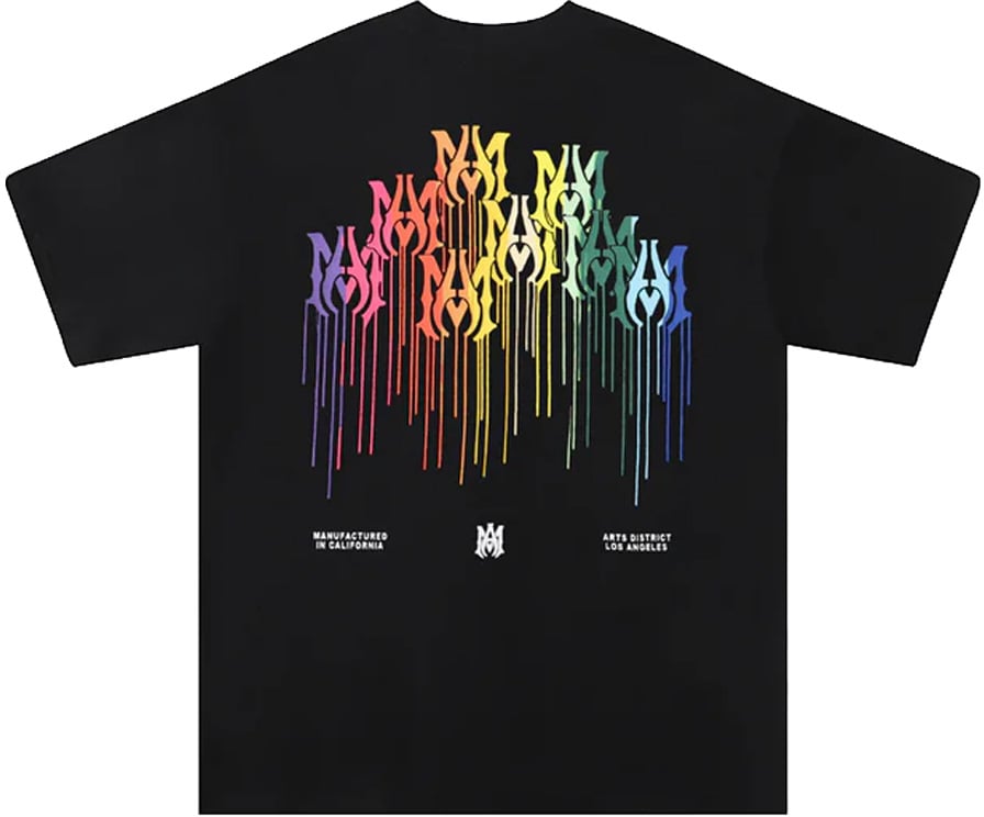 Amiri MA Drip Collage T-shirt 'Zwart'