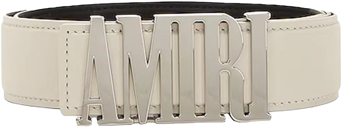 Amiri Nappa 4cm Belt 'Alabaster'