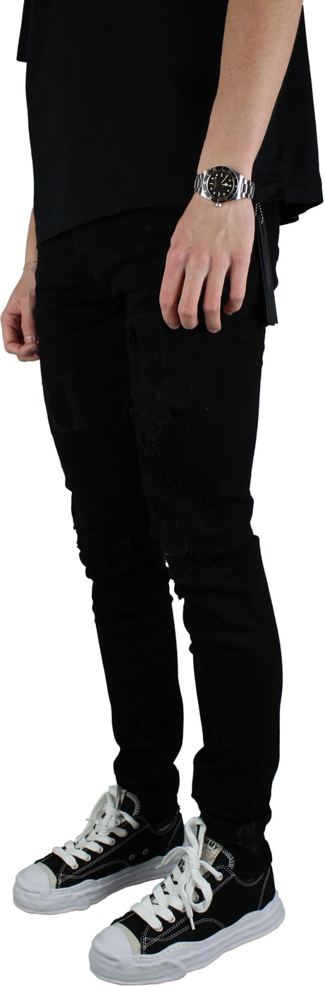 Amiri Serif Logo Jeans 'Zwart'