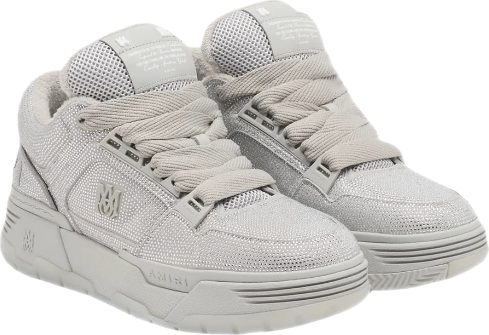 Amiri Brown Crystal MA-1 Man Sneakers Silver Grey
