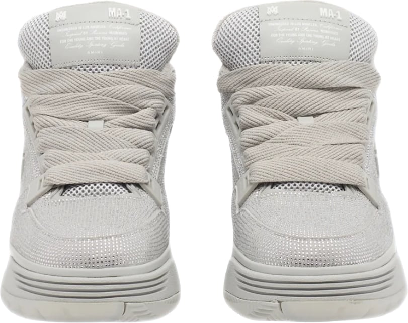 Amiri Brown Crystal MA-1 Man Sneakers Silver Grey