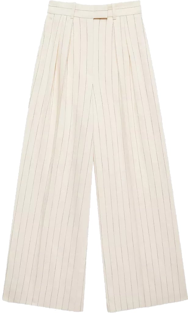 broek ecru streep