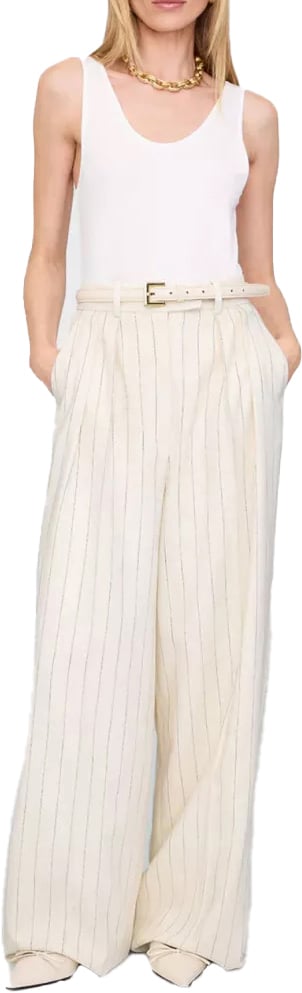broek ecru streep