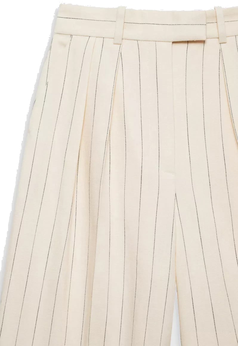 broek ecru streep