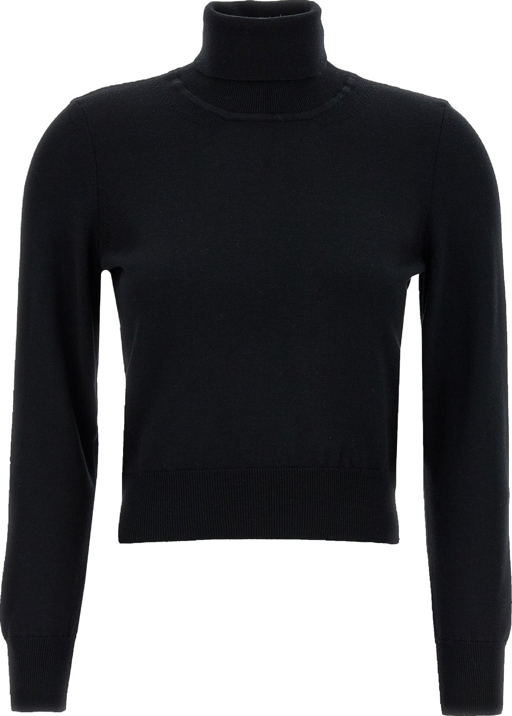 ANTONINO VALENTI Black Merino Wool Cardigan