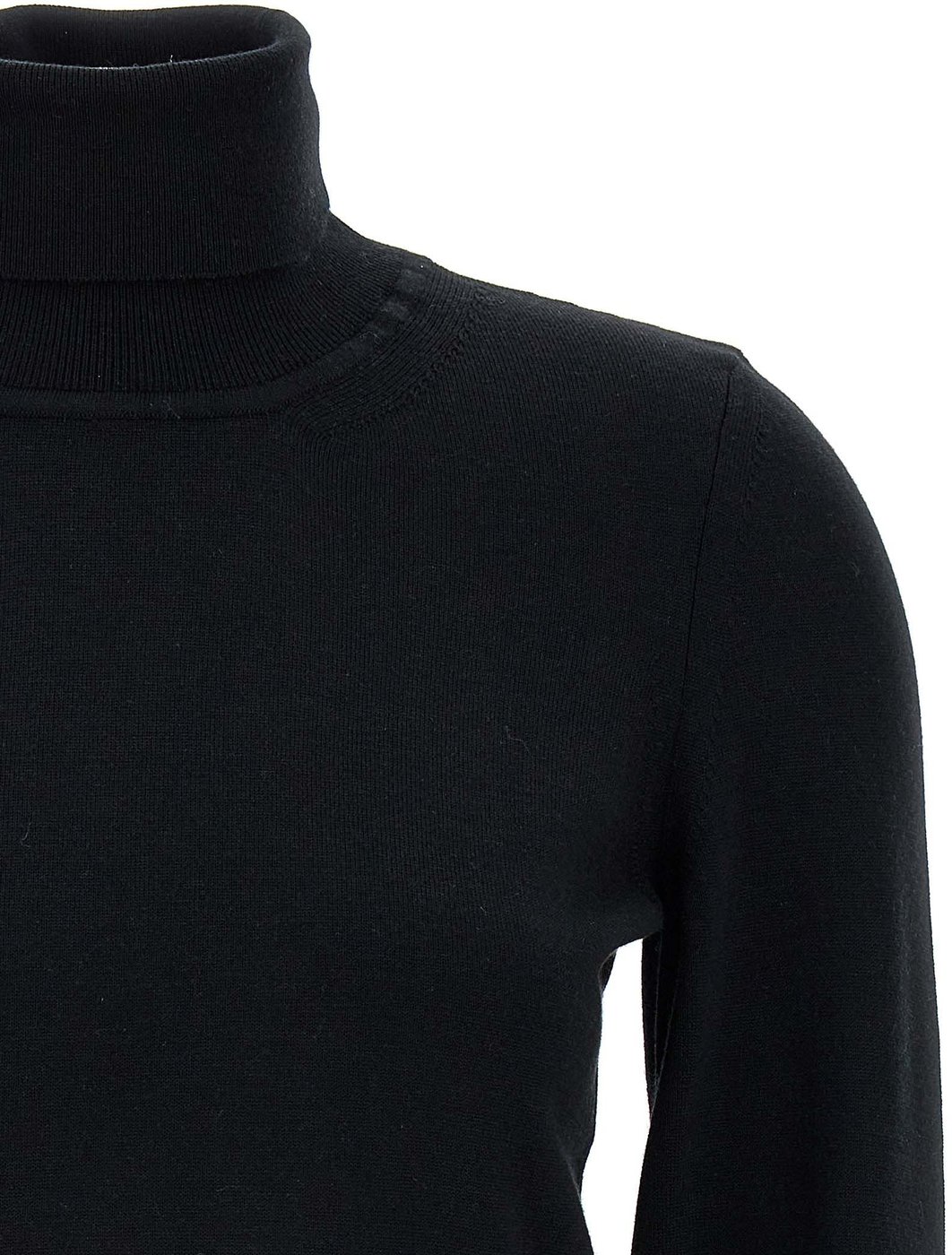 ANTONINO VALENTI Black Merino Wool Cardigan