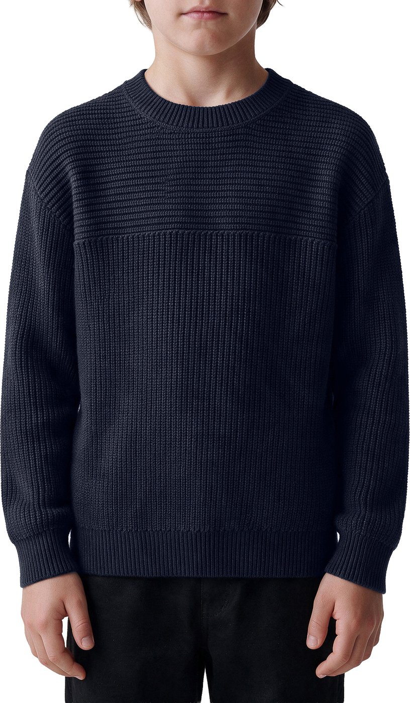 Marine relaxed-fit crew-neck sweater in soft cotton