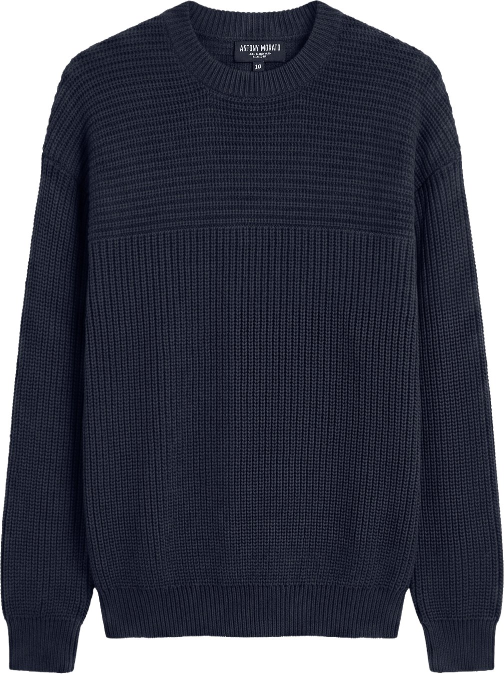 Marine relaxed-fit crew-neck sweater in soft cotton