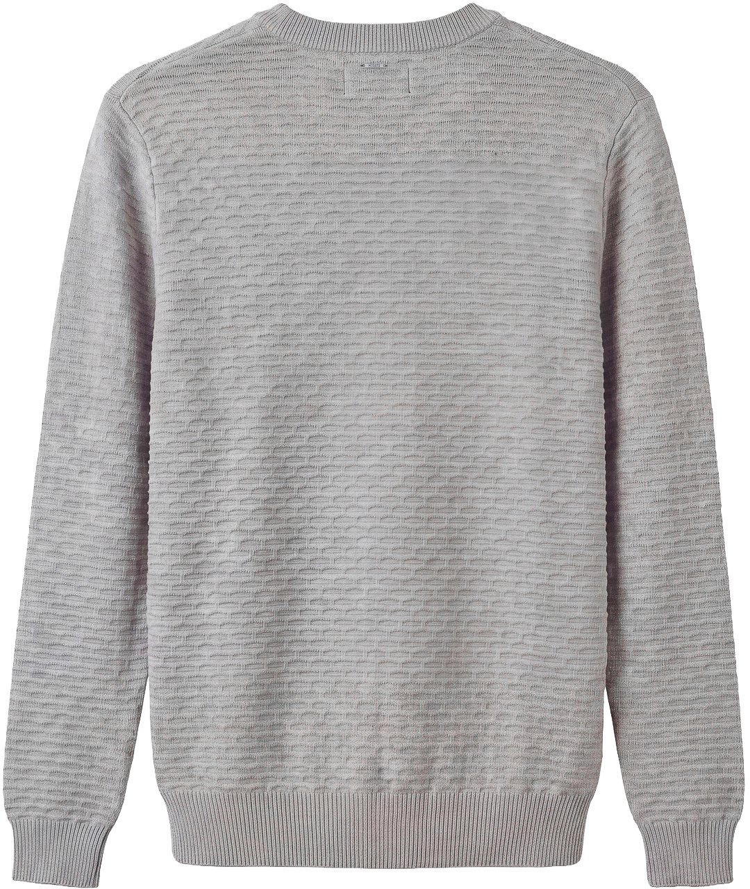 Stone regular-fit long-sleeve crew-neck sweater in viscose with jacquard motif