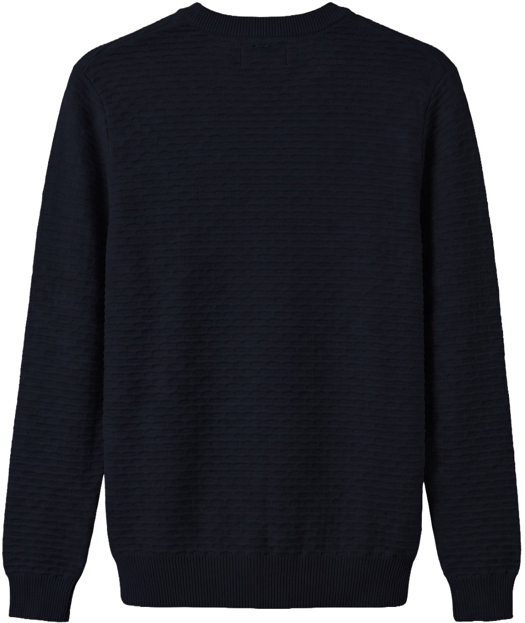Marine regular-fit long-sleeve crew-neck sweater in viscose with jacquard motif
