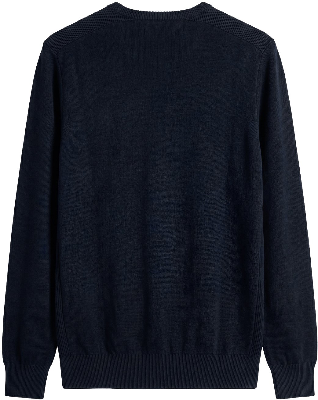 Marine regular-fit long-sleeve crew-neck sweater in viscose with metal logo on rubber patch