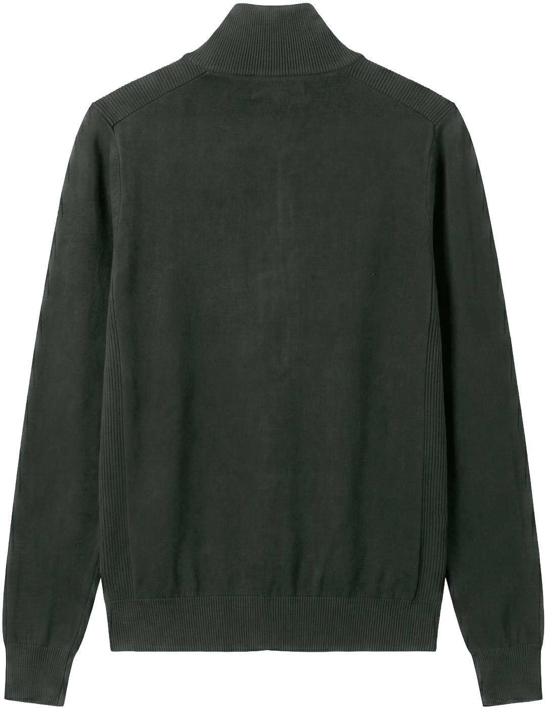 Forest green regular-fit sweater in viscose with metal logo on rubber patch