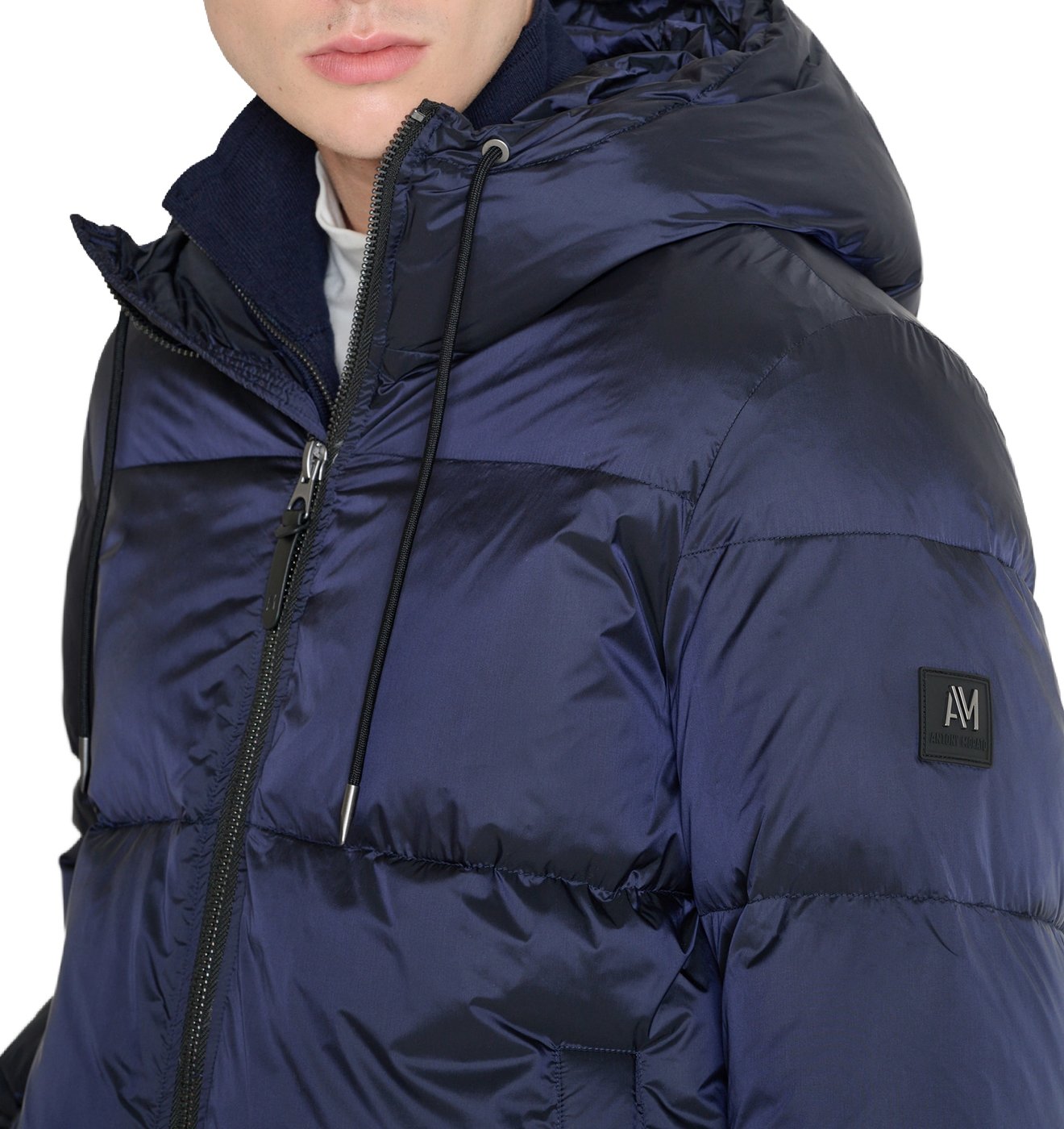 Marine relaxed-fit coat in padded shioze nylon