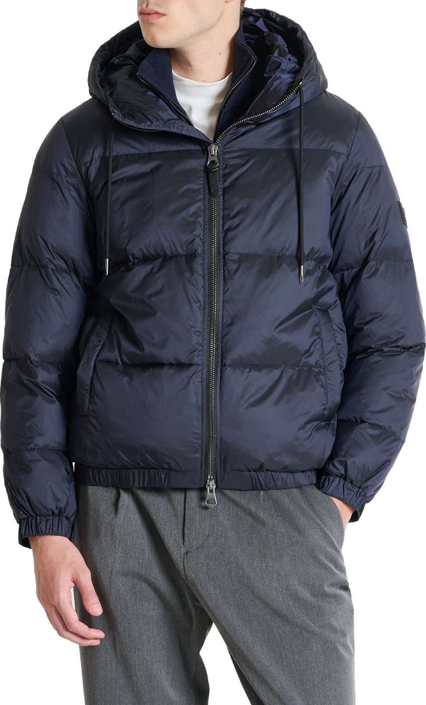 Marine relaxed-fit coat in padded shioze nylon