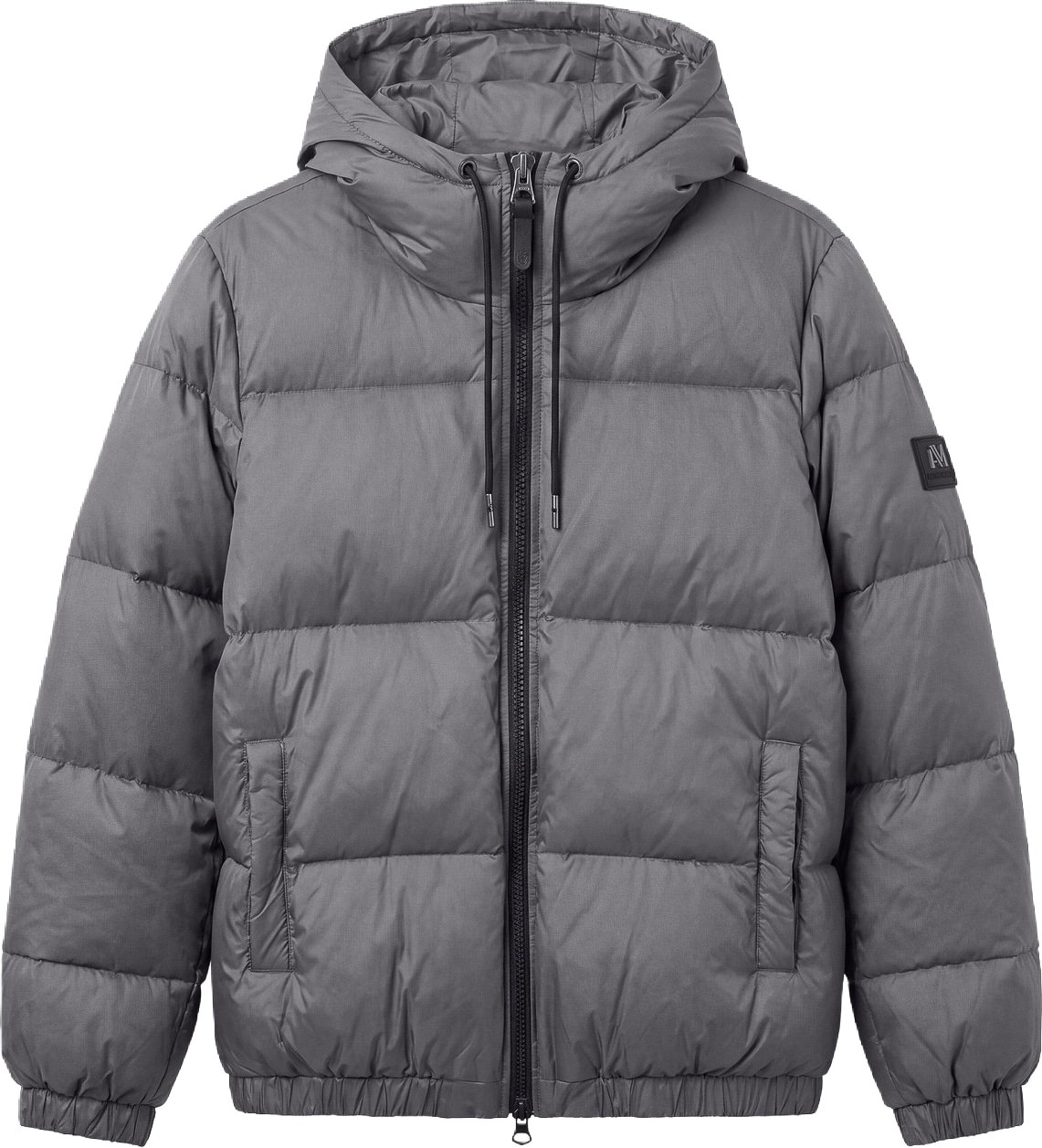 Iron relaxed-fit coat in padded shioze nylon
