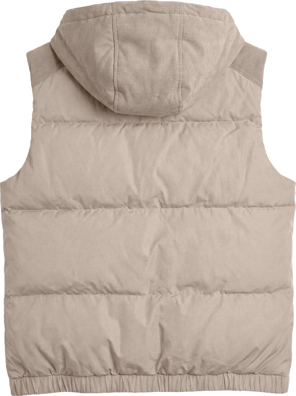 Grit regular-fit coat in techno fabric with corduroy contrast, eco-padding and metal logo