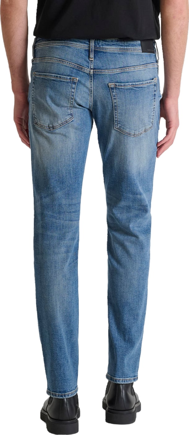 JEANS OZZY TAPERED FIT IN STRETCH BLUE DENIM AUTHENTIC LOOK