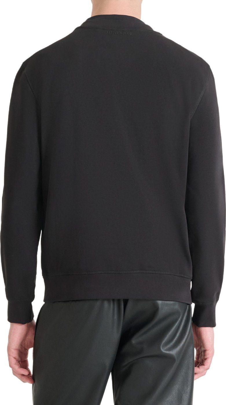 SWEATSHIRT REGULAR FIT WITH FLOCK PRINT