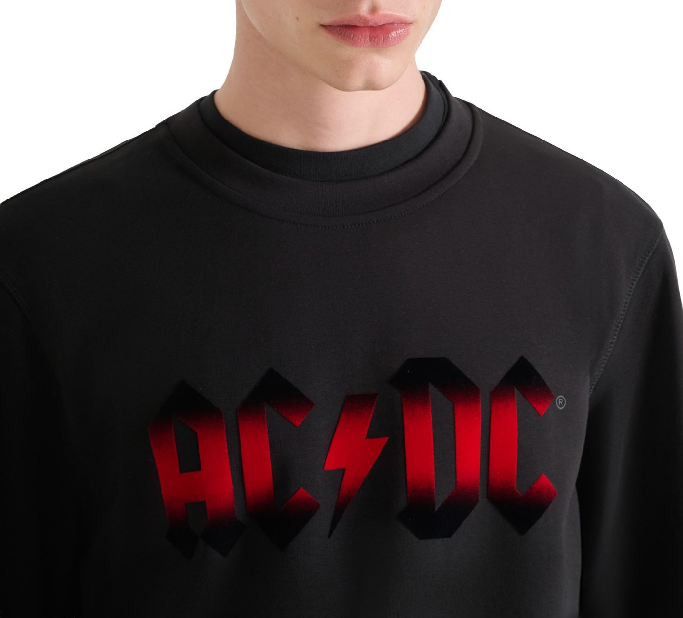 SWEATSHIRT REGULAR FIT WITH FLOCK PRINT