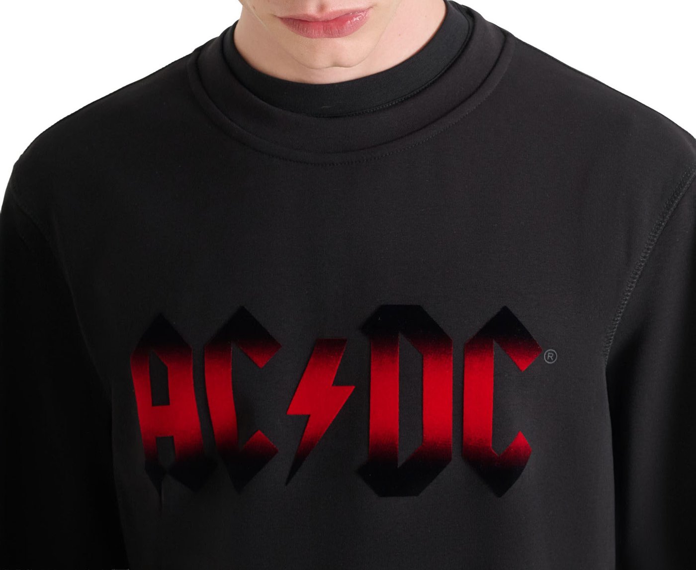 SWEATSHIRT REGULAR FIT WITH FLOCK PRINT