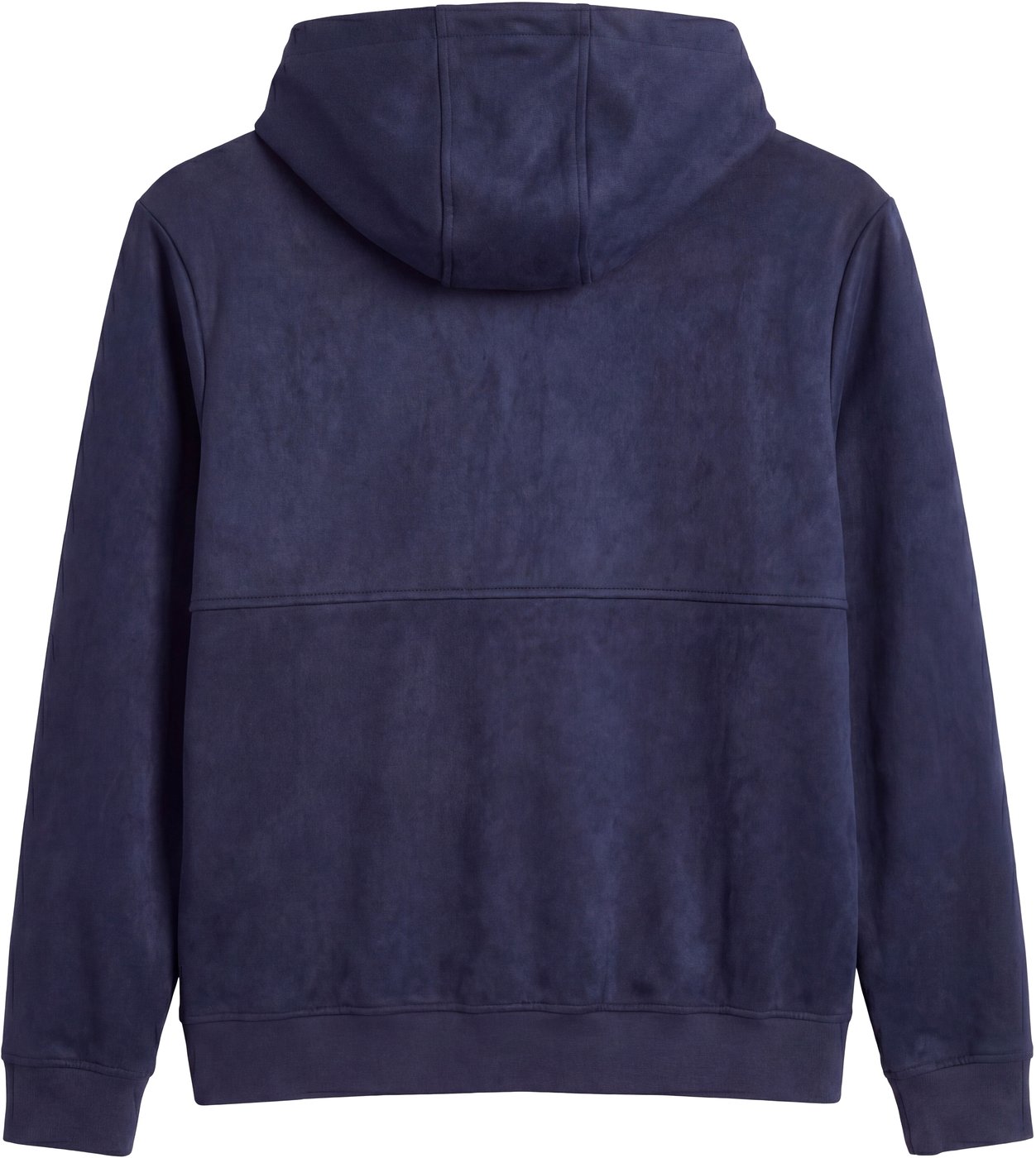 Marine relaxed-fit hoodie in suede-effect fabric with foam logo print