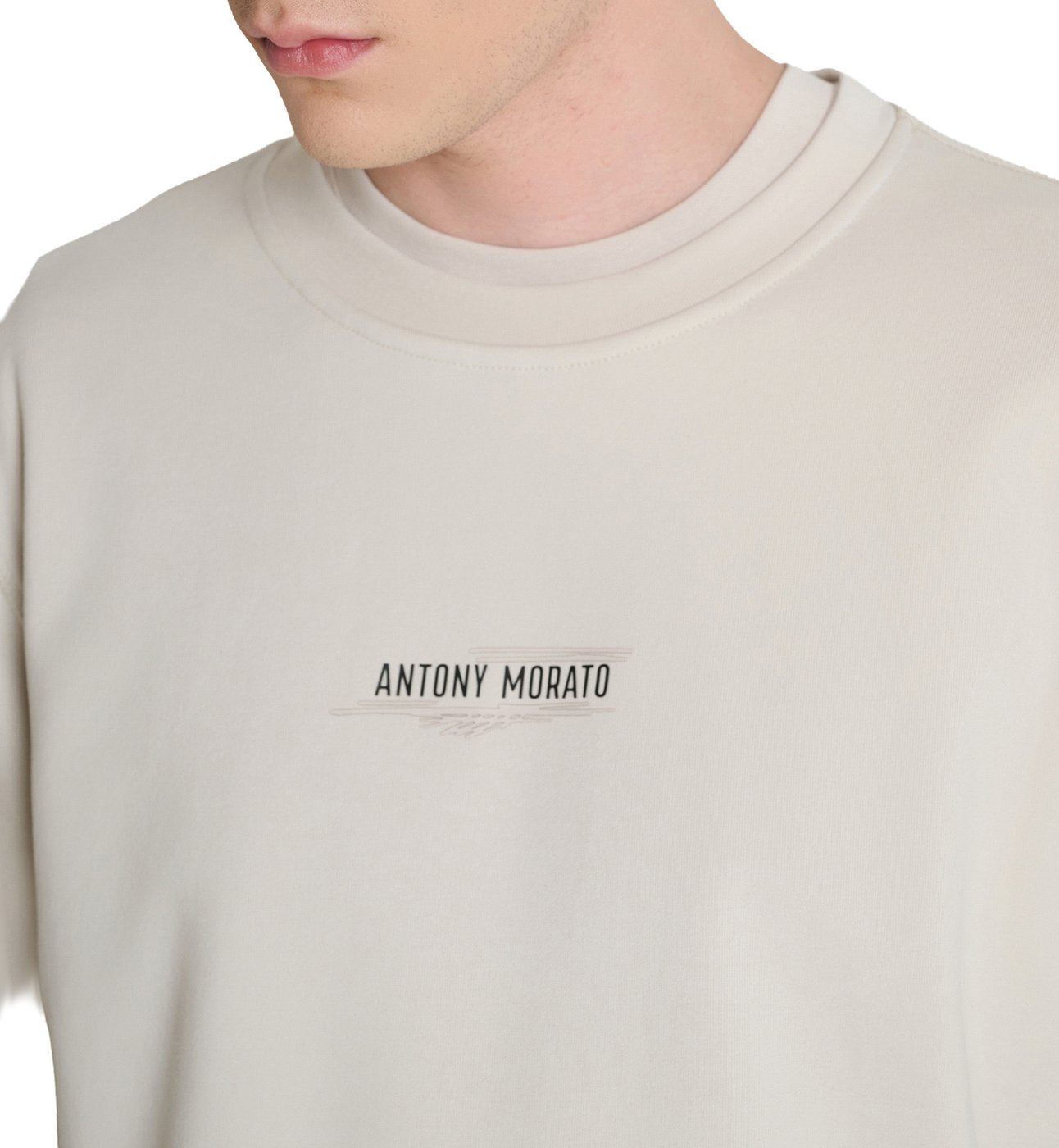 Chalk regular-fit sweatshirt in cotton blend with tiger print on back shoulder and logo