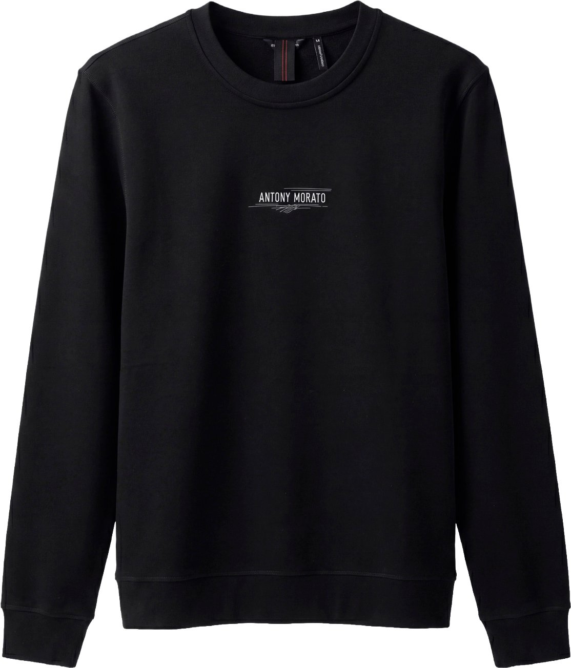Black regular-fit sweatshirt in cotton blend with tiger print on back shoulder and logo