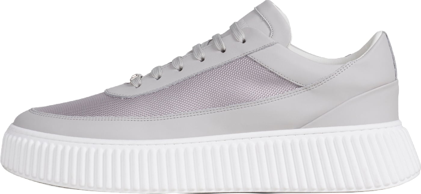 "Piper" ice sneakers in nylon and coated leather with detachable logo loop and cordon-motif sole
