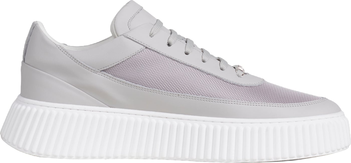 "Piper" ice sneakers in nylon and coated leather with detachable logo loop and cordon-motif sole