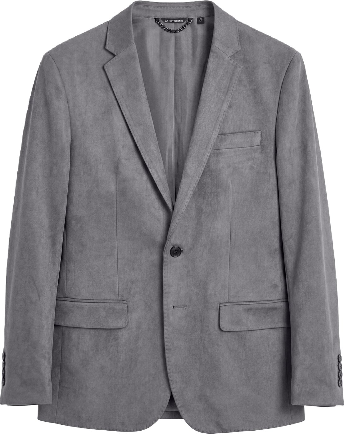 "Amira" iron slim-fit jacket in stretch knit with suede effect
