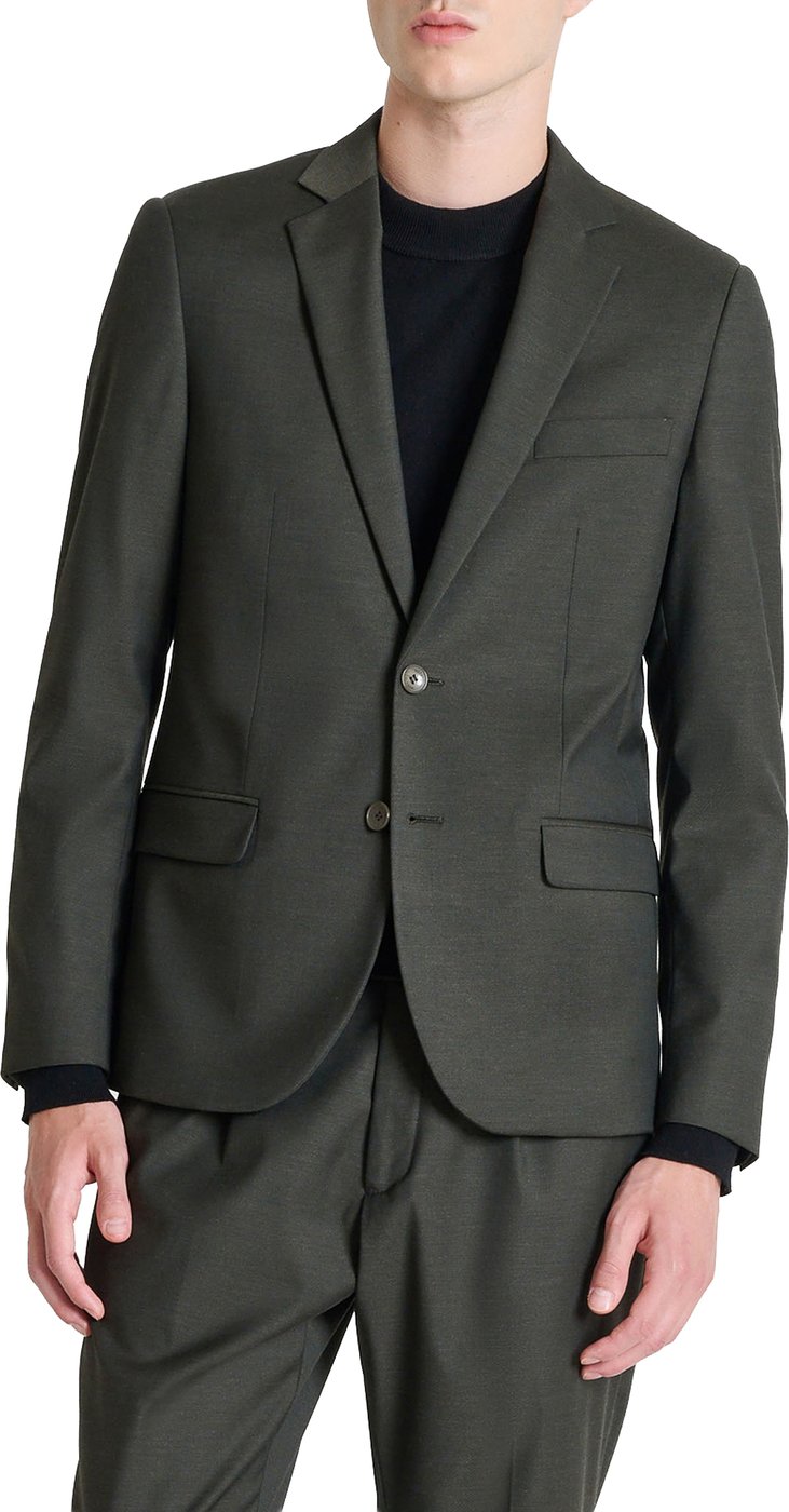 JACKET LUIS REGULAR FIT IN STRETCH TWILL VISCOSE BLEND FABRIC