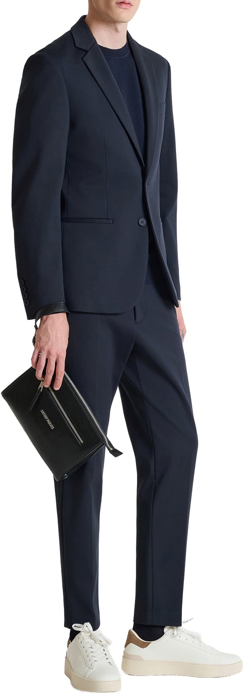 JACKET KRAMER SLIM FIT IN KNIT STRETCH TWILL COTTON BLEND FABRIC