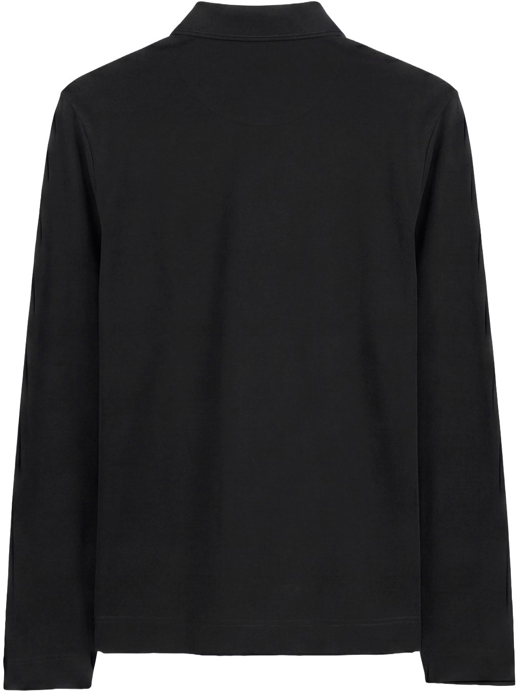 Black regular-fit polo in stretch piqué with foam logo print on heart