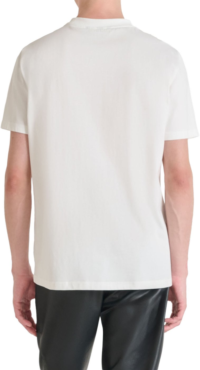 T-SHIRT REGULAR FIT IN JERSEY COTTON FABRIC WITH FLOCK PRINT