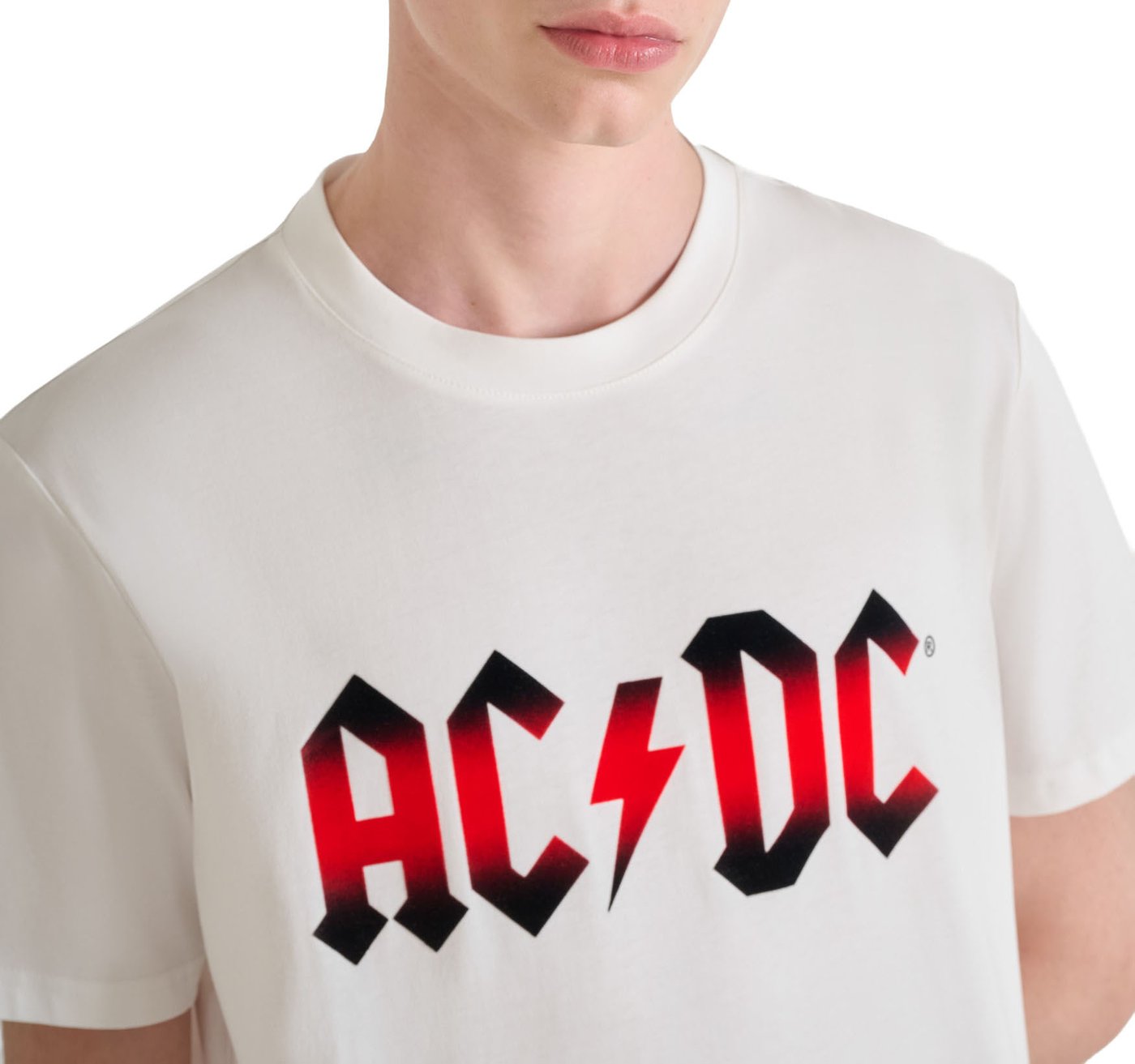T-SHIRT REGULAR FIT IN JERSEY COTTON FABRIC WITH FLOCK PRINT