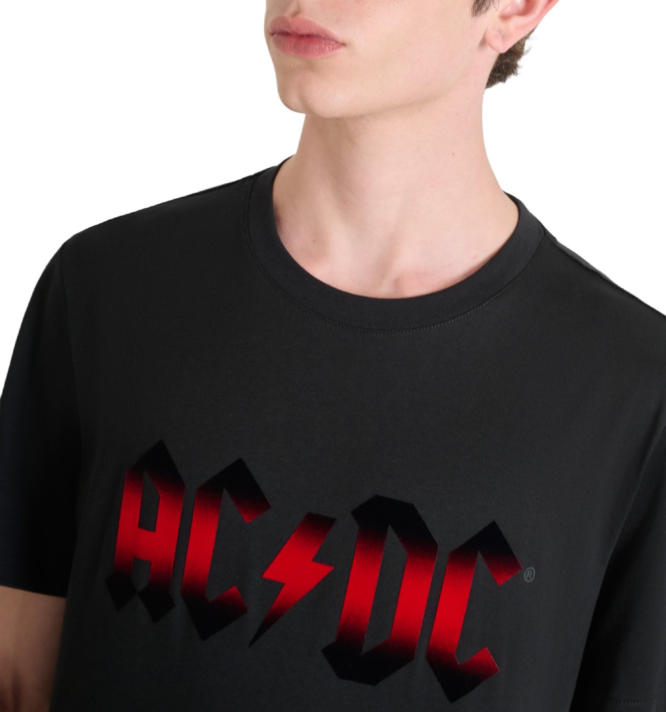 T-SHIRT REGULAR FIT IN JERSEY COTTON FABRIC WITH FLOCK PRINT