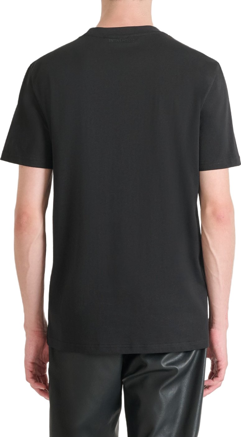 T-SHIRT REGULAR FIT IN JERSEY COTTON FABRIC WITH FLOCK PRINT