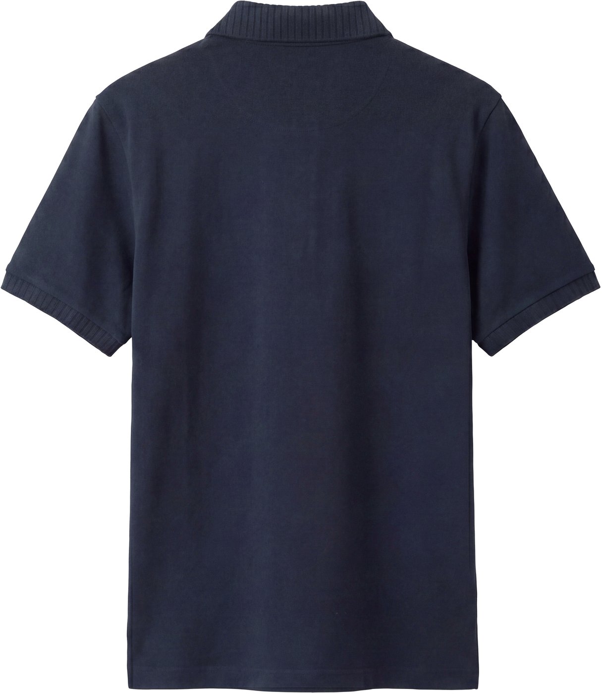 Marine regular-fit polo in cotton jersey with plate