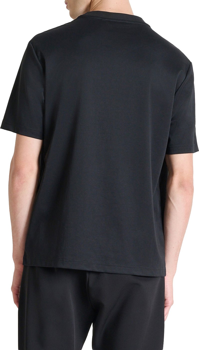 Black relaxed-fit t-shirt in blended jersey with "Open Mind 1" print on front
